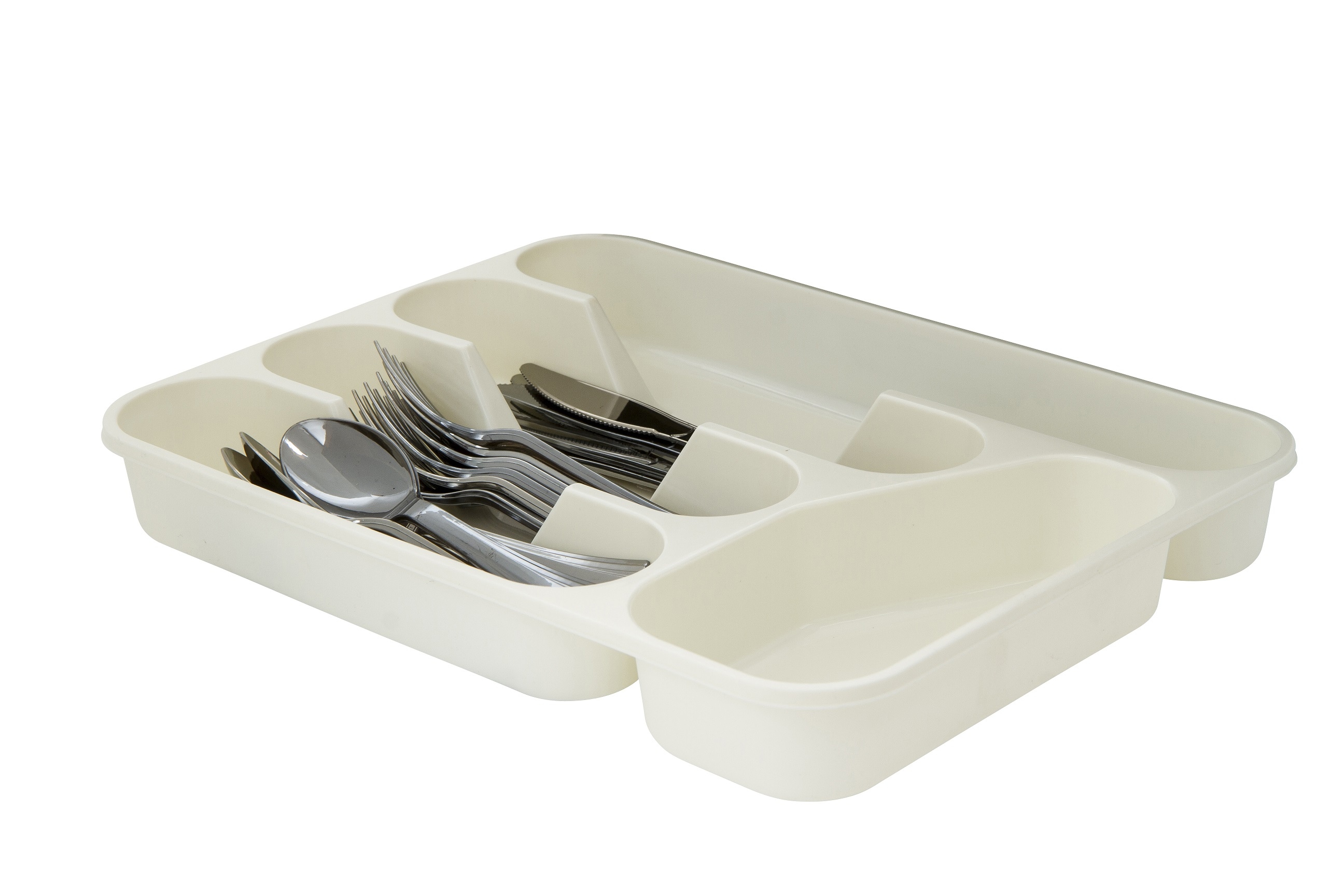 Plastic 5 Section Cutlery & Utensil Drainer Holder Sink Tidy Organiser