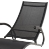 Foldable Black Sun Lounger [807664]