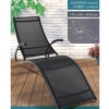 Foldable Black Sun Lounger [807664]