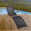 Foldable Black Sun Lounger [807664]