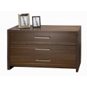 Cubic 3 Drawer Chest - V/Walnut 