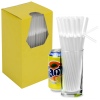 Box of 250 Clear Flexi Straws (195mm x 5mm) [126942]