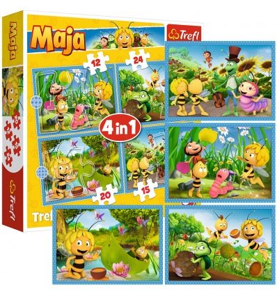 Puzzles - "4in1" - Maya the Bee adventures [34356]