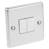 Angled Polished Chrome Light Switch WH