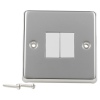 Angled Polished Chrome Light Switch WH