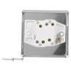 Angled Polished Chrome Light Switch WH