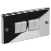 Angled Polished Chrome Light Switch WH