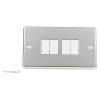 Angled Polished Chrome Light Switch WH