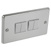 Angled Polished Chrome Light Switch WH