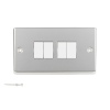 Angled Polished Chrome Light Switch WH