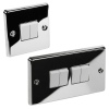 Angled Polished Chrome Light Switch WH