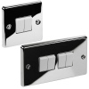 Angled Polished Chrome Light Switch WH