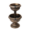 Solar Powered 2 Tier Antique Bronze Planter [611268]