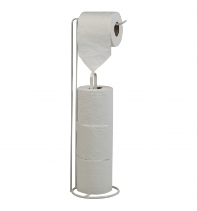 White Toilet Roll Holder Metal 54cm [105791]