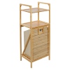 Brown Wooden Bathroom Rack With 2 Shelves [842467]