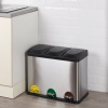 45L Stainless Steel Triple Recycling Bin [863268]