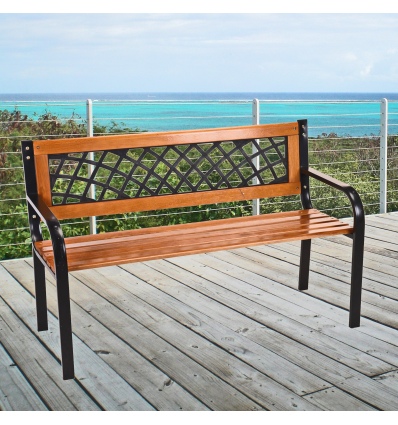 Bench Wood Black Frame [348426]