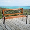 Bench Wood Black Frame [348426]