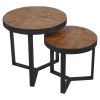 2pc Teak Wood Nesting Side Tables [334429]