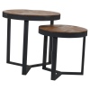 2pc Teak Wood Nesting Side Tables [334429]