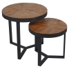 2pc Teak Wood Nesting Side Tables [334429]