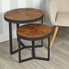 2pc Teak Wood Nesting Side Tables [334429]