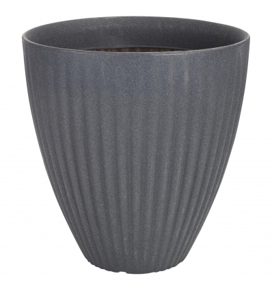 40cm Ribbed Round Plastic Flower Pot