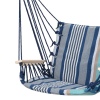 Blue Striped Hammock With Wooden Arms [813788]