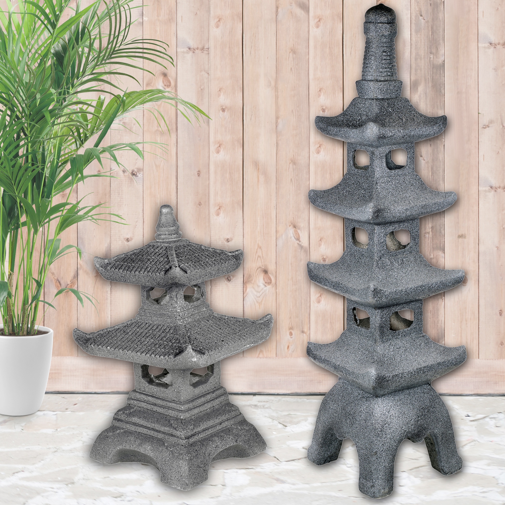 2 Sizes Garden Ornament Pagoda Chinese Japanese Lantern decor 60 cm 116