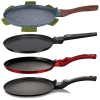 Metallic Line 25cm Burgundy Pancake Pan