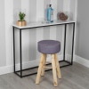 Cushioned Stool With 4 Wooden Legs