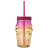 Two-Tone Glass Cups With Straw [805318]