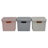 17L Medium Pastel Coloured Lidded Storage Boxes