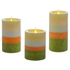 4" 5" 6" Coloured Wax Flameless LED Pillar Candles [X000WJD9D7]