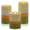 4" 5" 6" Coloured Wax Flameless LED Pillar Candles [X000WJD9D7]