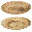 Wooden Round Burnt Plate 39cm