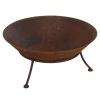 Rust Effect Fire Bowl On Stand 47cm [484036]