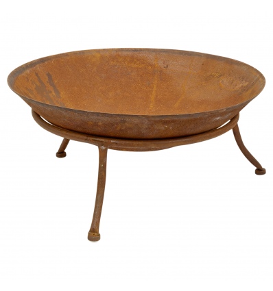 Rust Effect Fire Bowl On Stand 47cm [484036]
