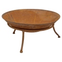 Rust Effect Fire Bowl On Stand 47cm [484038]