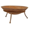 Rust Effect Fire Bowl On Stand 47cm [484036]