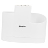 White Plastic & Bamboo Kitchen Utensils Knives Holders [002668]