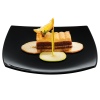 Single Tempered Glass QUADRATO NOIR Black Square Plate [068229]