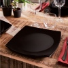 Single Tempered Glass QUADRATO NOIR Black Square Plate [068229]