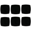 Single Tempered Glass QUADRATO NOIR Black Square Plate [068229]