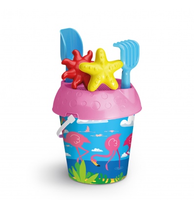 Flamingo Plastic Beach Bucket