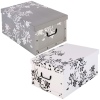 Vintage Flower Design Storage Boxes