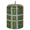 40hr Tartan Glitter Christmas Candle