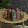 40hr Tartan Glitter Christmas Candle