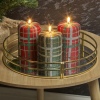 40hr Tartan Glitter Christmas Candle