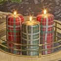 40hr Tartan Glitter Christmas Candle